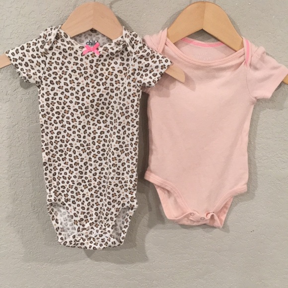 Carter’s Cat & Jack Baby 3-6M Leopard & Pink Bodysuit 100% Cotton - Picture 1 of 14